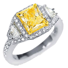 Yellow diamond engagement ring
