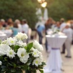 People gather for a Wedding Reception